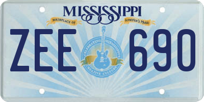 MS license plate ZEE690