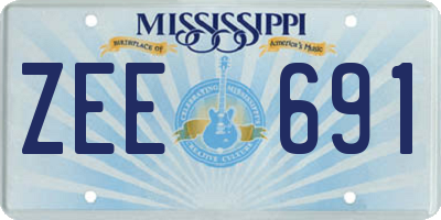 MS license plate ZEE691