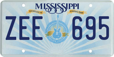 MS license plate ZEE695