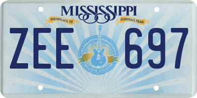 MS license plate ZEE697