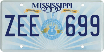 MS license plate ZEE699