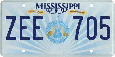 MS license plate ZEE705