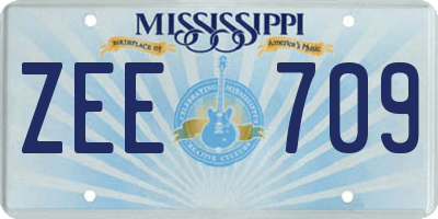 MS license plate ZEE709