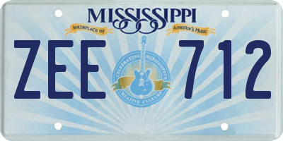 MS license plate ZEE712