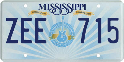 MS license plate ZEE715