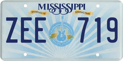MS license plate ZEE719