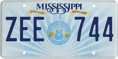 MS license plate ZEE744