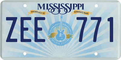MS license plate ZEE771