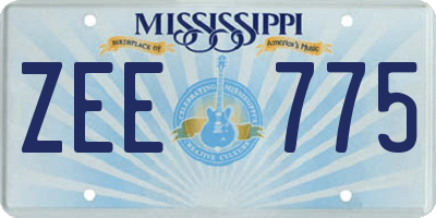 MS license plate ZEE775