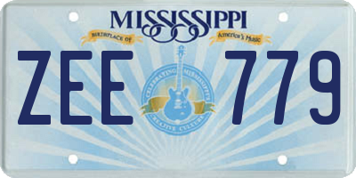 MS license plate ZEE779