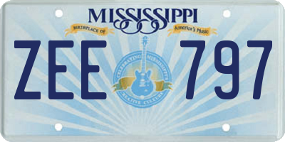 MS license plate ZEE797