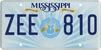 MS license plate ZEE810