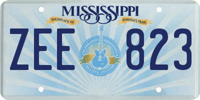 MS license plate ZEE823