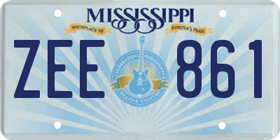 MS license plate ZEE861