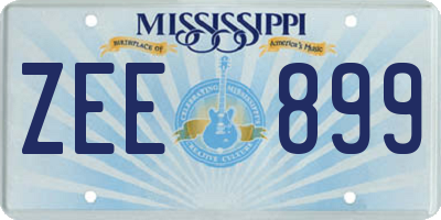 MS license plate ZEE899