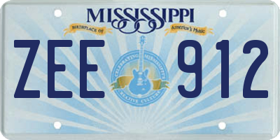MS license plate ZEE912