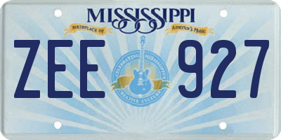 MS license plate ZEE927