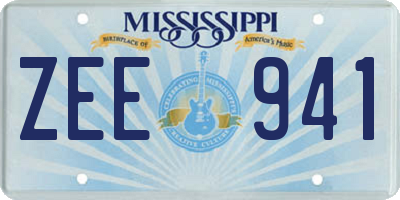 MS license plate ZEE941