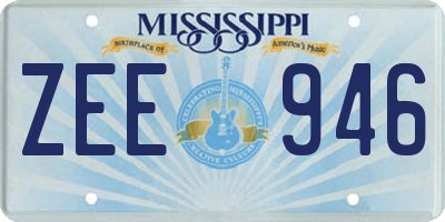 MS license plate ZEE946