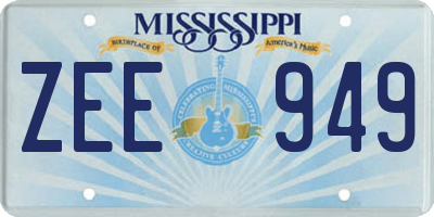 MS license plate ZEE949