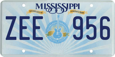 MS license plate ZEE956
