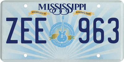 MS license plate ZEE963