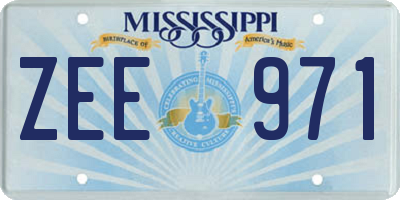 MS license plate ZEE971
