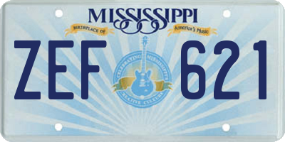 MS license plate ZEF621