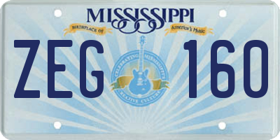 MS license plate ZEG160