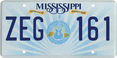 MS license plate ZEG161