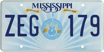 MS license plate ZEG179