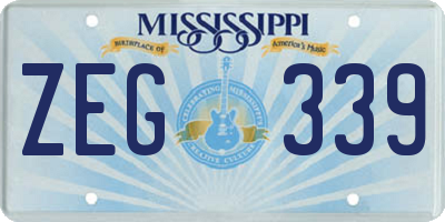 MS license plate ZEG339