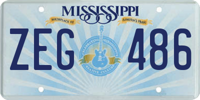 MS license plate ZEG486
