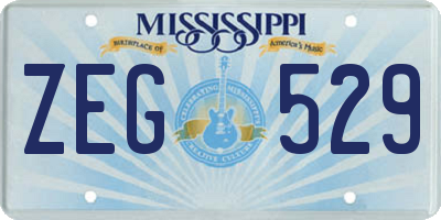MS license plate ZEG529