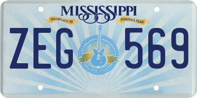 MS license plate ZEG569
