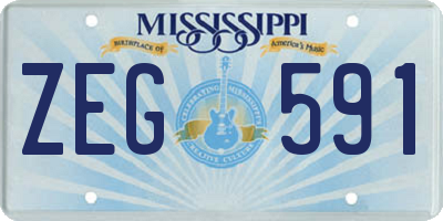 MS license plate ZEG591