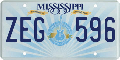 MS license plate ZEG596