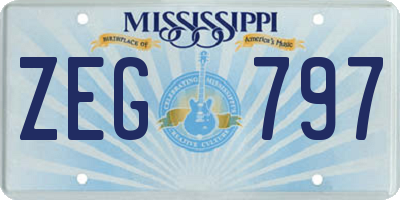 MS license plate ZEG797