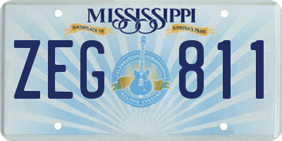 MS license plate ZEG811