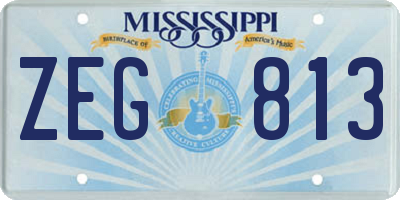 MS license plate ZEG813