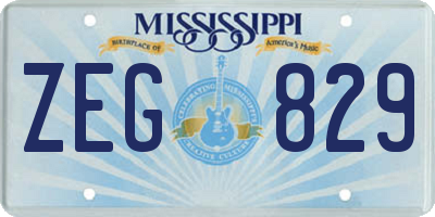 MS license plate ZEG829
