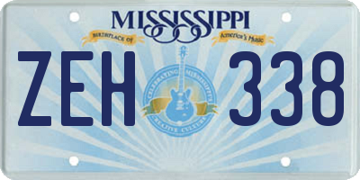 MS license plate ZEH338