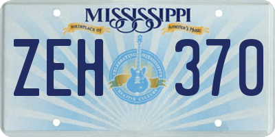 MS license plate ZEH370