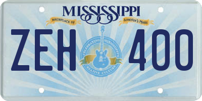 MS license plate ZEH400