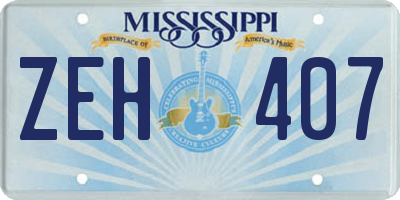 MS license plate ZEH407