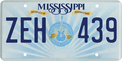 MS license plate ZEH439