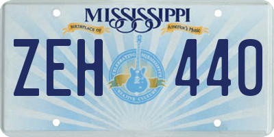 MS license plate ZEH440