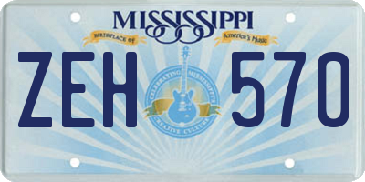 MS license plate ZEH570