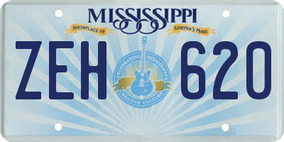 MS license plate ZEH620