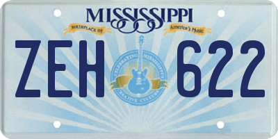 MS license plate ZEH622